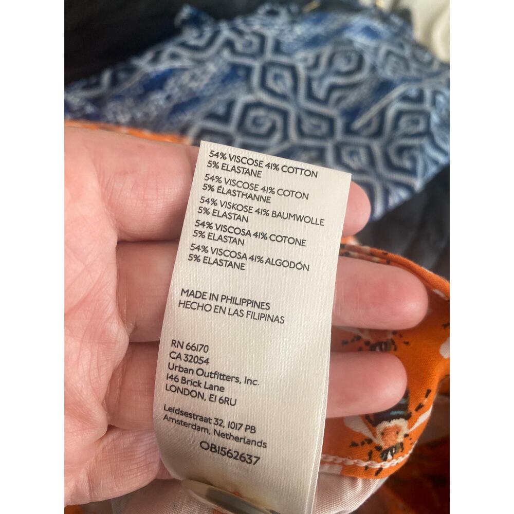 Maeve Anthropologie Colette Pants Sarah Gordon Bee Print Orange Wide Leg Size 0 - Picture 5 of 5